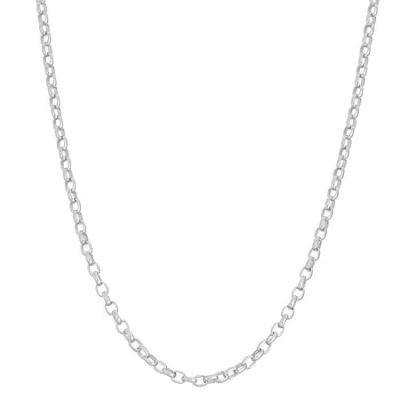 Fine Jewelry Unisex Adult Sterling Silver 22 Inch Chain Necklace In Transparent