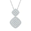 Fine Jewelry Womens 1 1/4 Ct. T.w. Natural White Diamond 10k White Gold 18 Inch Pendant Necklace In Transparent