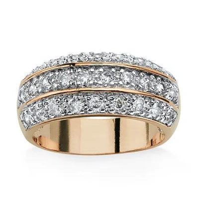 Fine Jewelry Womens 1 3/4 Ct. T.w. Cubic Zirconia 14k Gold Over Brass Engagement Ring