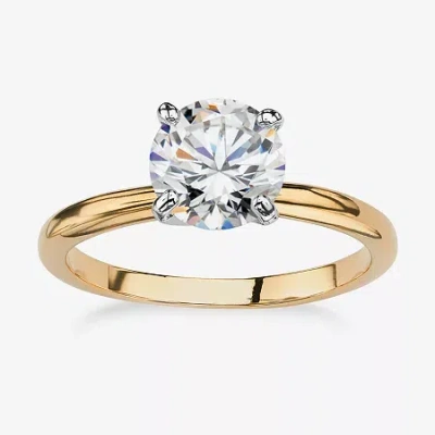 Fine Jewelry Womens 1 7/8 Ct. Cubic Zirconia 18k Gold Over Brass Engagement Ring