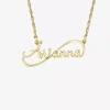 Fine Jewelry Womens 10k Gold 10k White Gold 18 Inch Name Necklace In Yellow