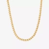 Fine Jewelry Womens 10k Gold 17 Inch Link Necklace In Transparent