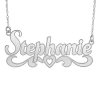 Fine Jewelry Womens 10k Gold 18 Inch Name Necklace In White