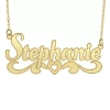 Fine Jewelry Womens 10k Gold 18 Inch Name Necklace In Yellow