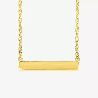 Fine Jewelry Womens 10k Gold 18 Inch Pendant Necklace In Transparent