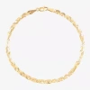 Fine Jewelry Womens 10k Gold 7.5 Inch Fashion Chain Bracelet In Transparent