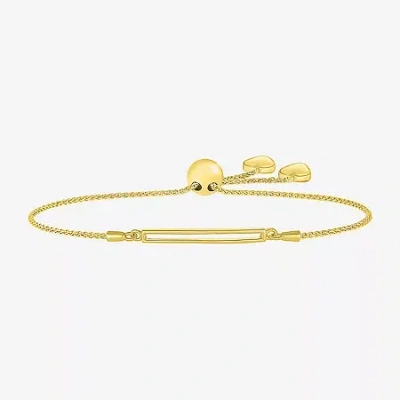 Fine Jewelry Womens 10k Gold Bolo Bracelet In Transparent
