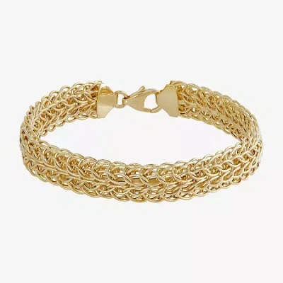 Fine Jewelry Womens 10k Gold Hollow Link Chain Bracelet In Transparent