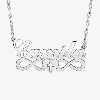 Fine Jewelry Womens 10k White Gold 18 Inch Pendant Necklace