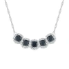 Fine Jewelry Womens 1/2 Ct. T.w. Natural Black Diamond Sterling Silver 18 Inch Pendant Necklace In Transparent