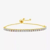 Fine Jewelry Womens 1/2 Ct. T.w. Natural White Diamond Sterling Silver Bolo Bracelet In Multi