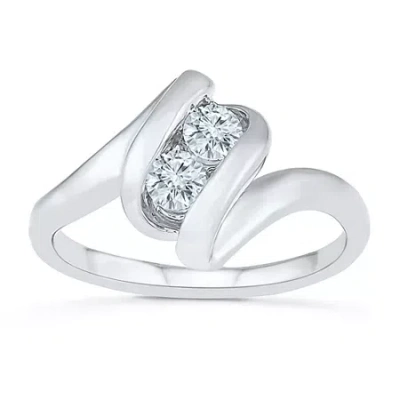 Fine Jewelry Womens 1/3 Ct. T.w. Natural White Diamond 10k Gold Cocktail Ring