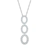 Fine Jewelry Womens 1/3 Ct. T.w. Natural White Diamond 10k White Gold Circle 18 Inch Pendant Necklace In Transparent