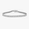 Fine Jewelry Womens 1/4 Ct. T.w. Lab Grown White Diamond Sterling Silver 8 Inch Tennis Bracelet In Transparent