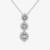 Fine Jewelry Womens 1/4 Ct. T.w. Lab Grown White Diamond Sterling Silver Round 18 Inch Pendant Necklace In Transparent
