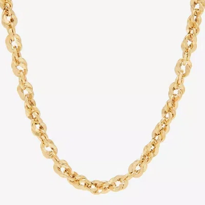 Fine Jewelry Womens 14k Gold 18 Inch Singapore Chain Necklace In Yellow