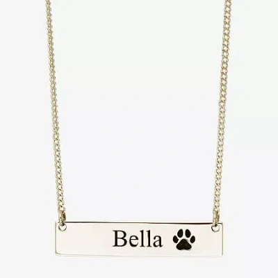 Fine Jewelry Womens 14k Gold Over Silver 16 Inch Name Necklace In Transparent