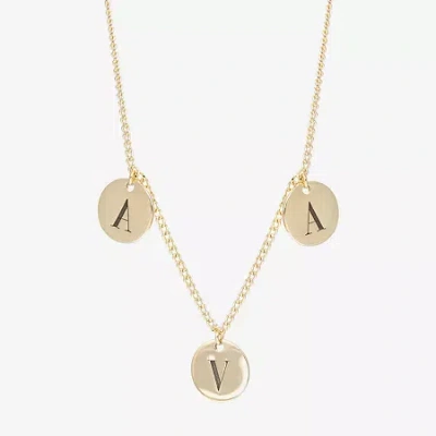 Fine Jewelry Womens 14k Gold Over Silver 16 Inch Name Necklace In Transparent