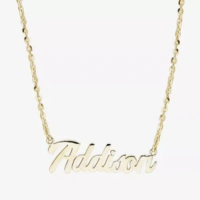 Fine Jewelry Womens 14k Gold Over Silver 16 Inch Name Necklace In Transparent
