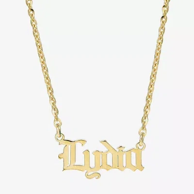 Fine Jewelry Womens 14k Gold Over Silver 16 Inch Name Necklace In Transparent