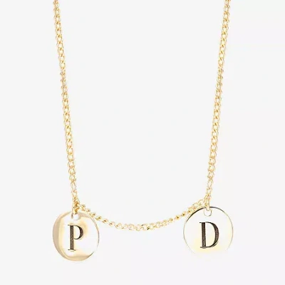 Fine Jewelry Womens 14k Gold Over Silver 16 Inch Name Necklace In Transparent