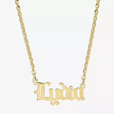Fine Jewelry Womens 14k Gold Over Silver 18 Inch Name Necklace In Transparent
