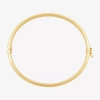 Fine Jewelry Womens 14k Gold Over Silver Heart Bangle Bracelet In Transparent
