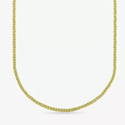 Fine Jewelry Womens 18k Gold 18 Inch Wheat Chain Necklace
