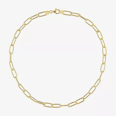 Fine Jewelry Womens 18k Gold Over Silver 20 Inch Link Necklace In Transparent