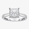 Fine Jewelry Womens 2 1/7 Ct. T.w. Lab Grown White Diamond 14k White Gold Halo Engagement Ring In White