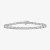 Fine Jewelry Womens 2 Ct. Lab Grown White Diamond 10k White Gold Tennis Bracelet In White
