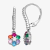 Fine Jewelry Womens 2 Ct. Multi Color Cubic Zirconia Sterling Silver Drop Earrings In Transparent