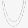 Fine Jewelry Womens 2-pc. Necklace Set In White