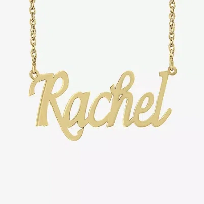 Fine Jewelry Womens 24k Gold Over Silver 18 Inch Name Necklace In Yellow