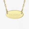 Fine Jewelry Womens 24k Gold Over Silver 18 Inch Pendant Necklace In Yellow