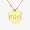 Fine Jewelry Womens 24k Gold Over Silver 18 Inch Pendant Necklace In Yellow