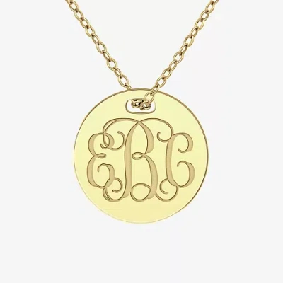 Fine Jewelry Womens 24k Gold Over Silver 18 Inch Pendant Necklace In Yellow