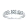 Fine Jewelry Womens 2mm 1/4 Ct. T.w. Natural White Diamond Sterling Silver Band In Transparent