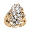 Fine Jewelry Womens 3 1/2 Ct. T.w Cubic Zirconia 14k Gold Over Brass Cocktail Ring In Gold
