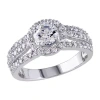 Fine Jewelry Womens 3 1/4 Ct. Cubic Zirconia Sterling Silver Engagement Ring In Silver