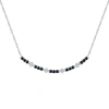 Fine Jewelry Womens 3/4 Ct. T.w. Natural Black Diamond Sterling Silver Curved 18 Inch Pendant Necklace In Transparent