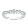 Fine Jewelry Womens 3/8 Ct. T.w. Natural White Diamond 10k White Gold Stackable Ring In White