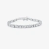 Fine Jewelry Womens 4 Ct. T.w. Natural White Diamond 10k White Gold 7.5 Inch Tennis Bracelet In Transparent