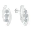 Fine Jewelry Womens 5/8 Ct. T.w. Natural White Diamond 10k White Gold Drop Earrings In Transparent