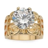 Fine Jewelry Womens 6 Ct. T.w. Cubic Zirconia 14k Gold Over Brass Engagement Ring In Gold