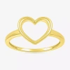 Fine Jewelry Womens 9mm 10k Gold Heart Band In Gold