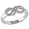 Fine Jewelry Womens Diamond Accent Natural White Diamond Sterling Silver Infinity Cocktail Ring In Transparent