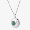 Fine Jewelry Womens Enhanced Blue Turquoise Sterling Silver Moon 18 Inch Pendant Necklace In Transparent