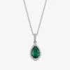 Fine Jewelry Womens Gemstone Sterling Silver Pear Pendant Necklace In Green