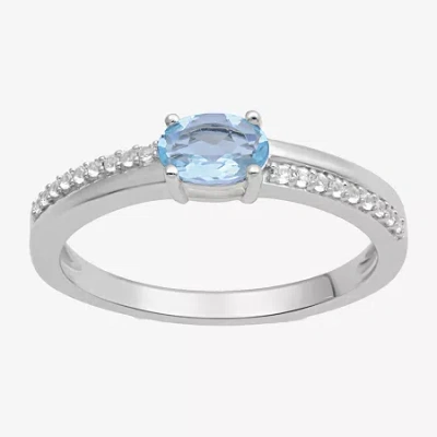 Fine Jewelry Womens Gemstone Sterling Silver Stackable Ring In Blue